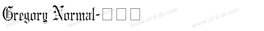 Gregory Normal字体转换